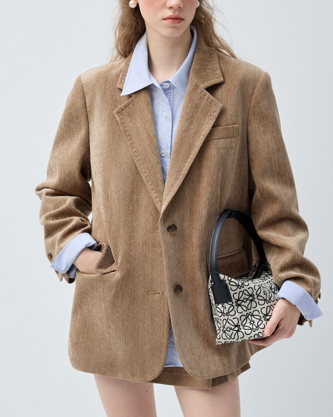 Herringbone Tailored Jacket ＆ Shorts　JK085