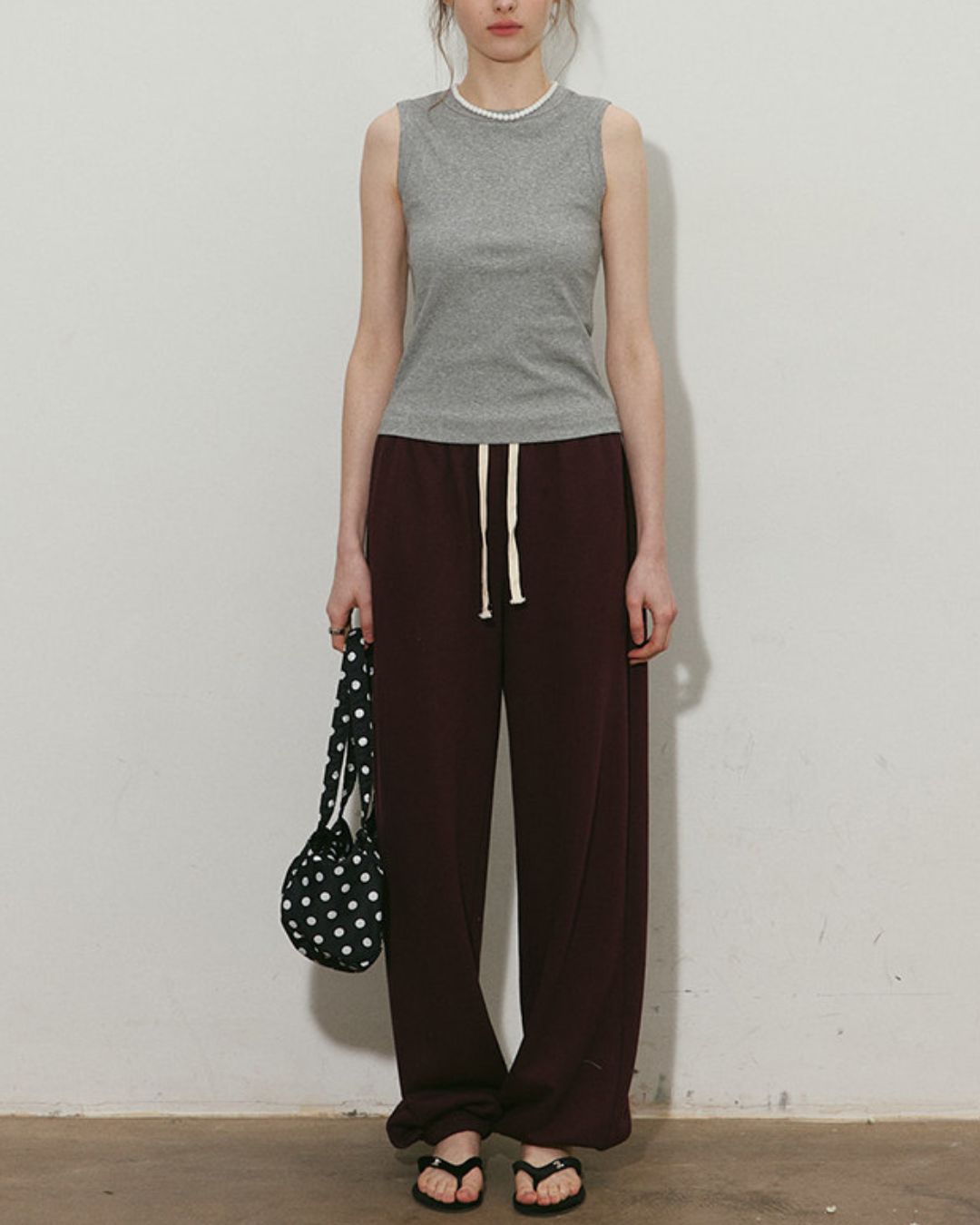 Crew Neck Slim Fit Tank Top　ST003