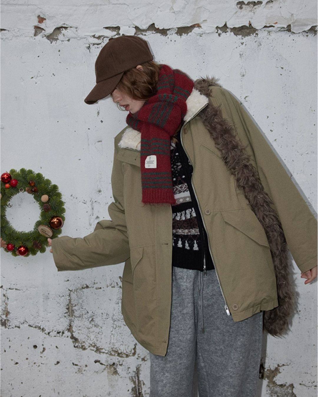 Fur-lined Military Coat　CT014