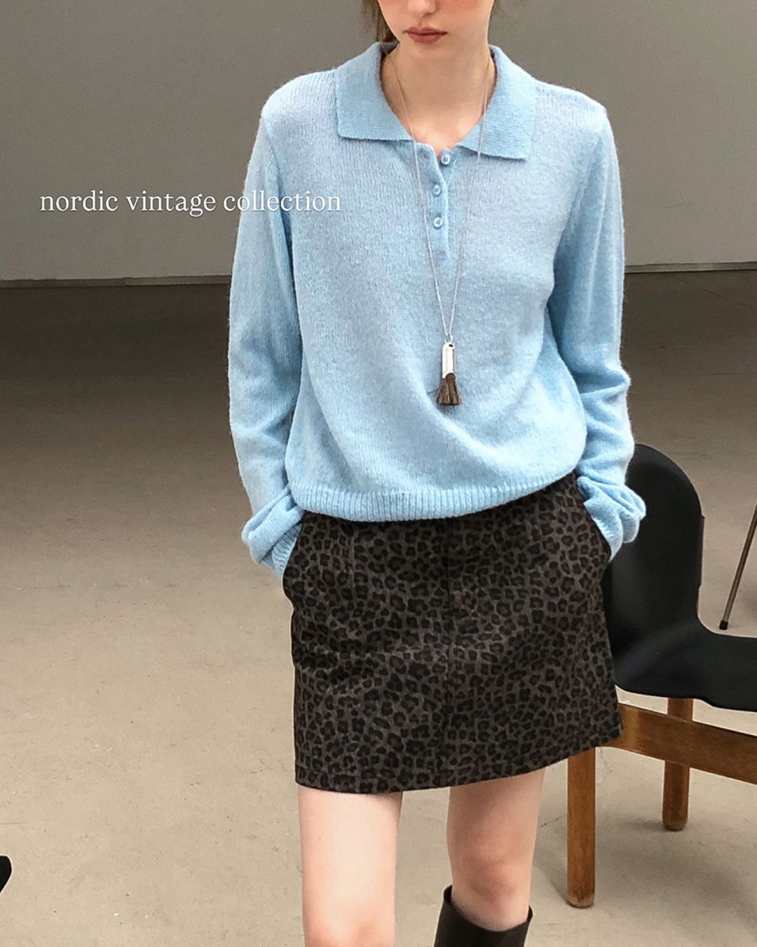 Soft Polo Knit ＆ U-neck Vest　KN023