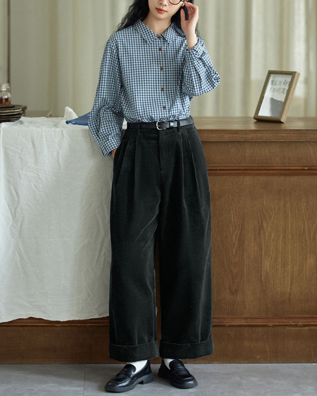 Corduroy Double Wide Pants　PT029