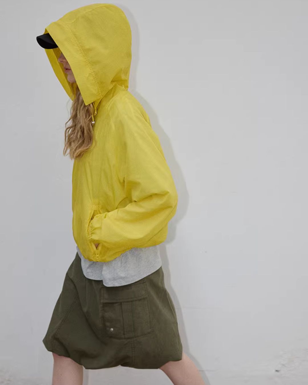 Nylon Short Hooded Jacket　JK092