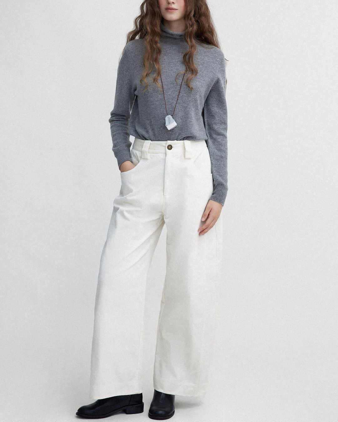 Cashmere Blend High Neck Knit　KN026