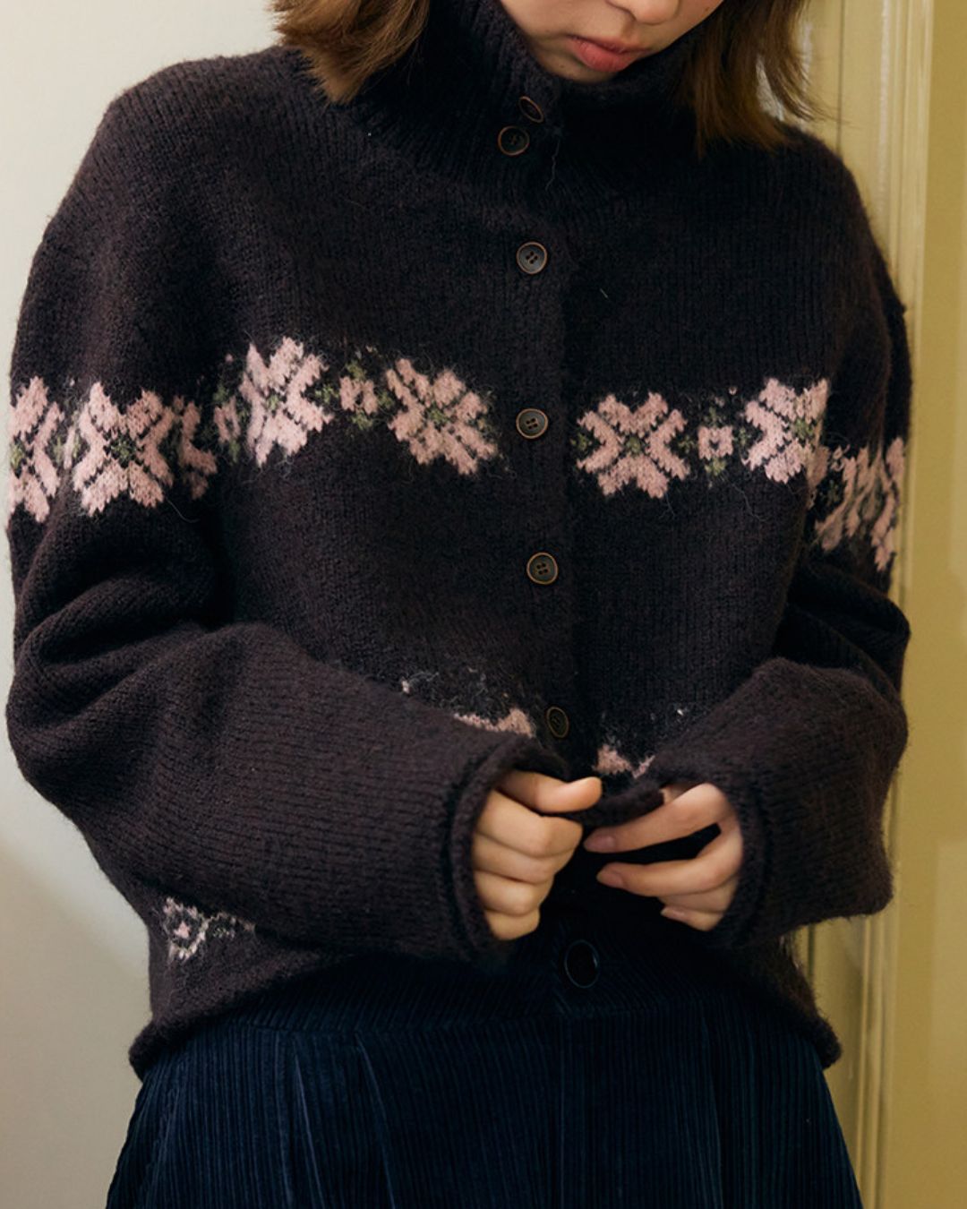 Horse Jacquard Collared Knit　KN087