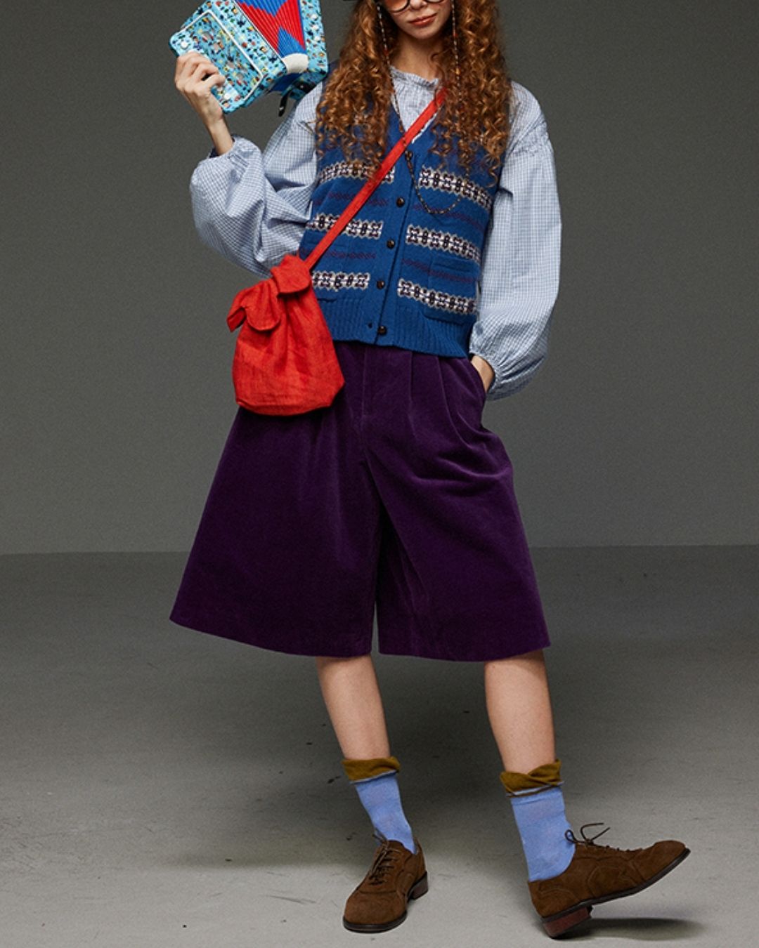 Corduroy Wide Half Pants　PT015