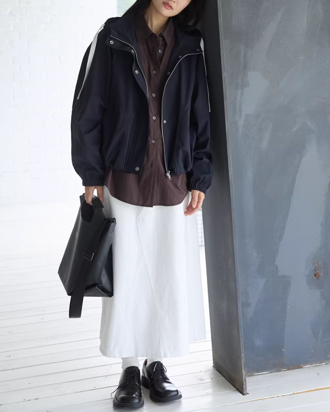 Cotton Pleated Shirt　LS065