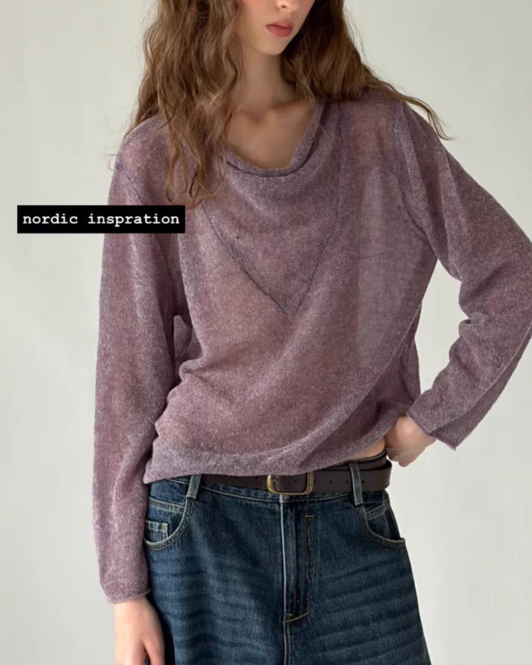 Drape Neck Relaxed Knit　KN117