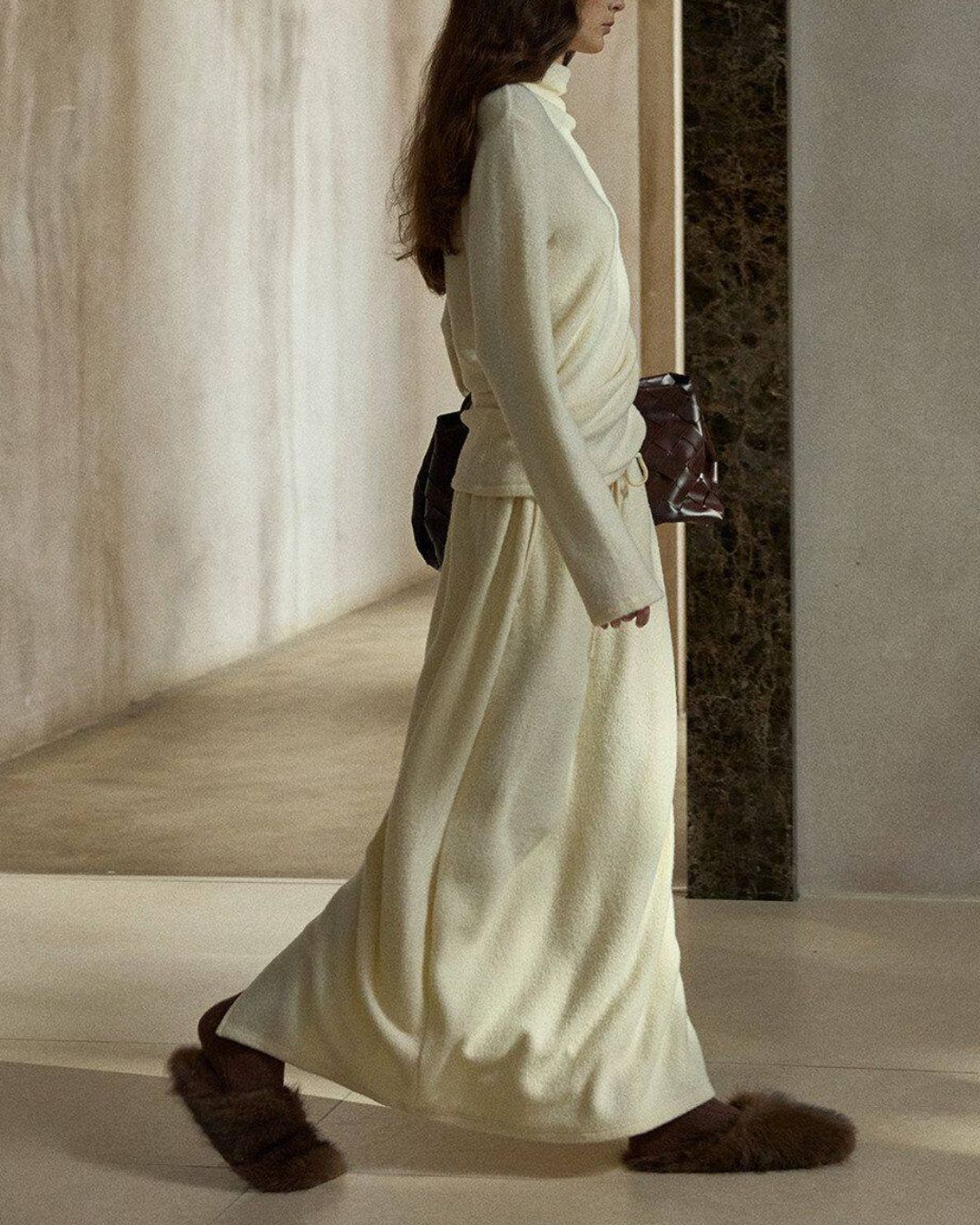 Cocoon Knit Long Skirt　SK017