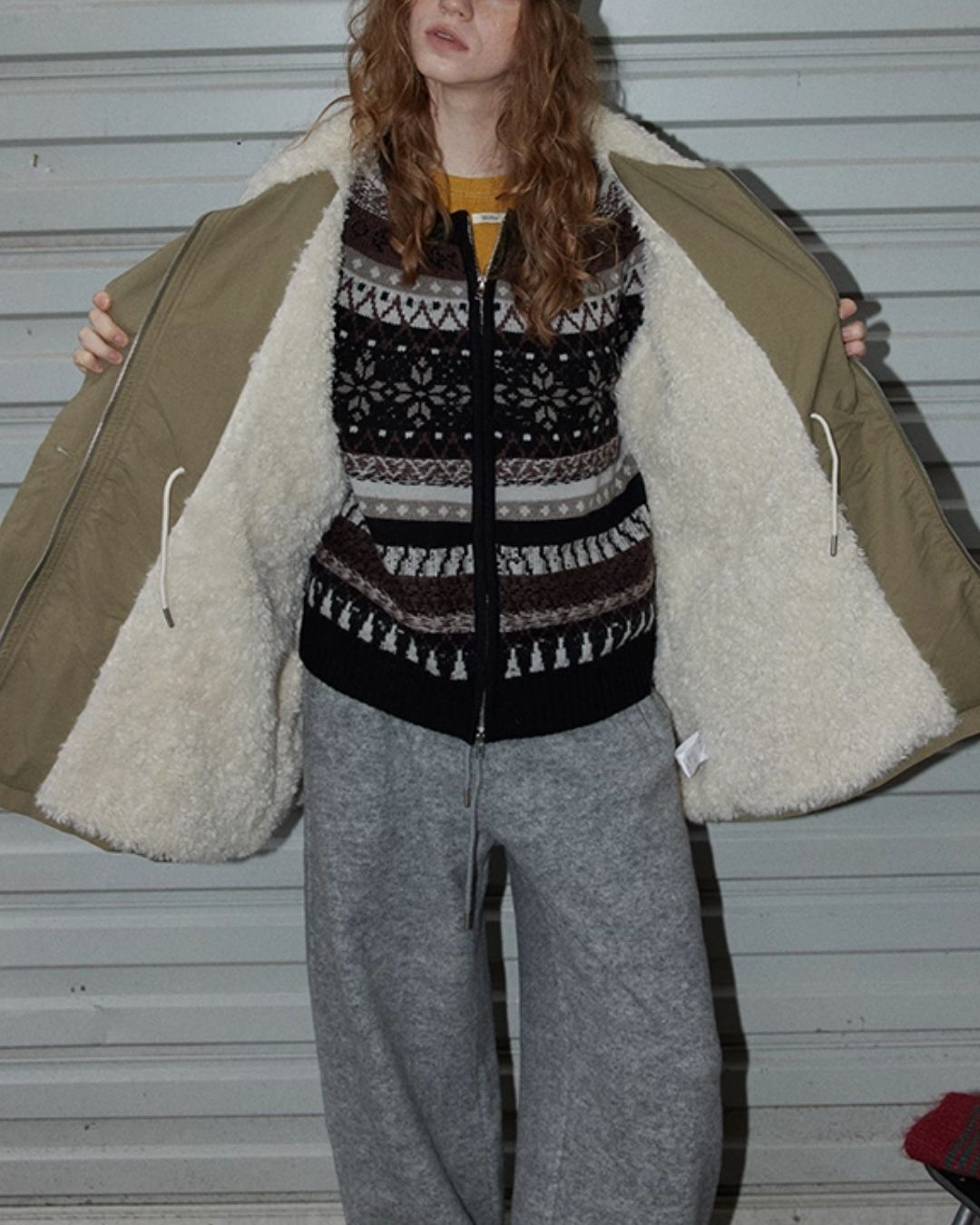 Fur-lined Military Coat　CT014