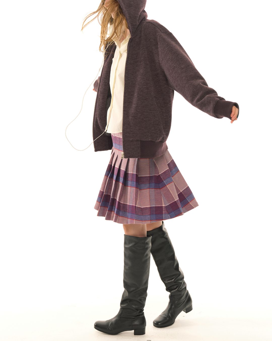 Soft Knit Full-zip Hoodie　HD004