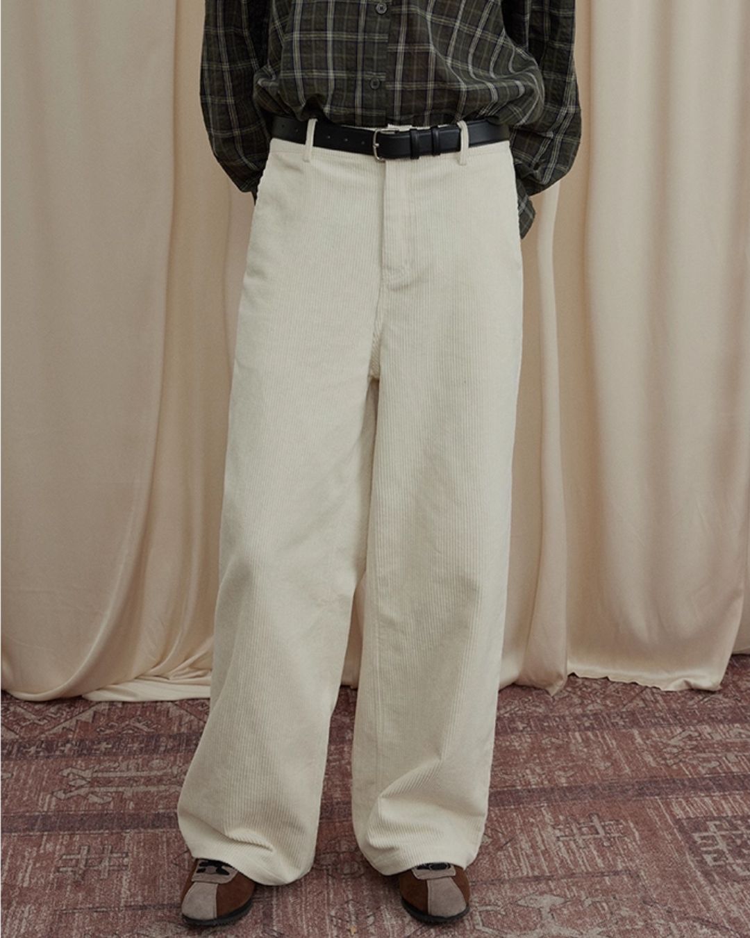 Corduroy Wide Straight Pants　PT017