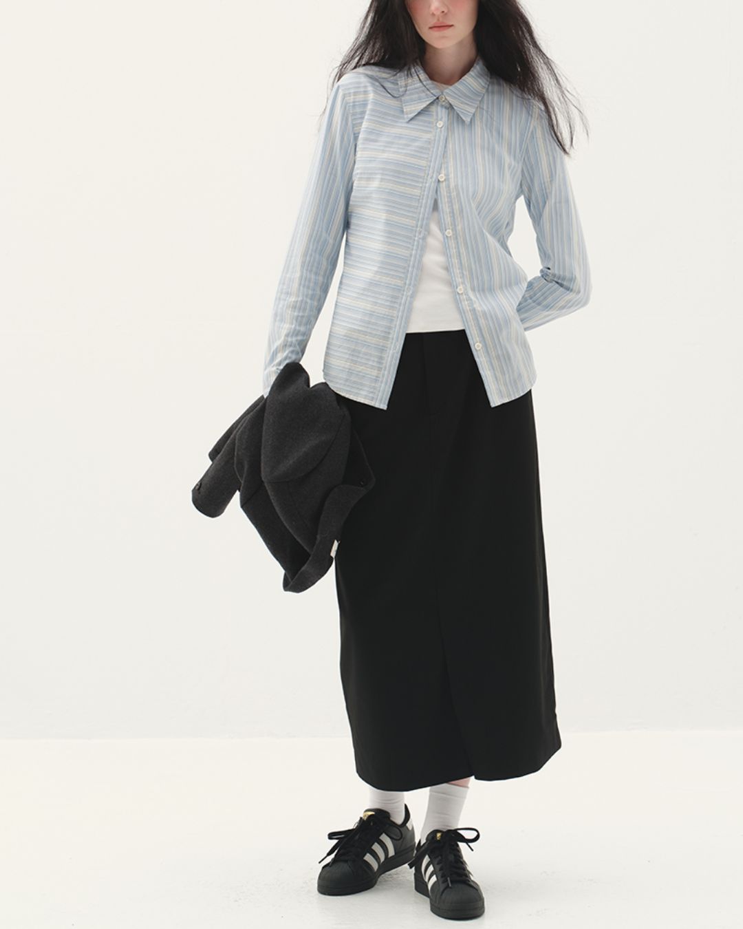 Striped Border Switch Shirt　LS002