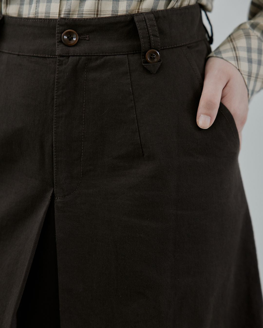 Front Tuck Midi Skirt　SK003