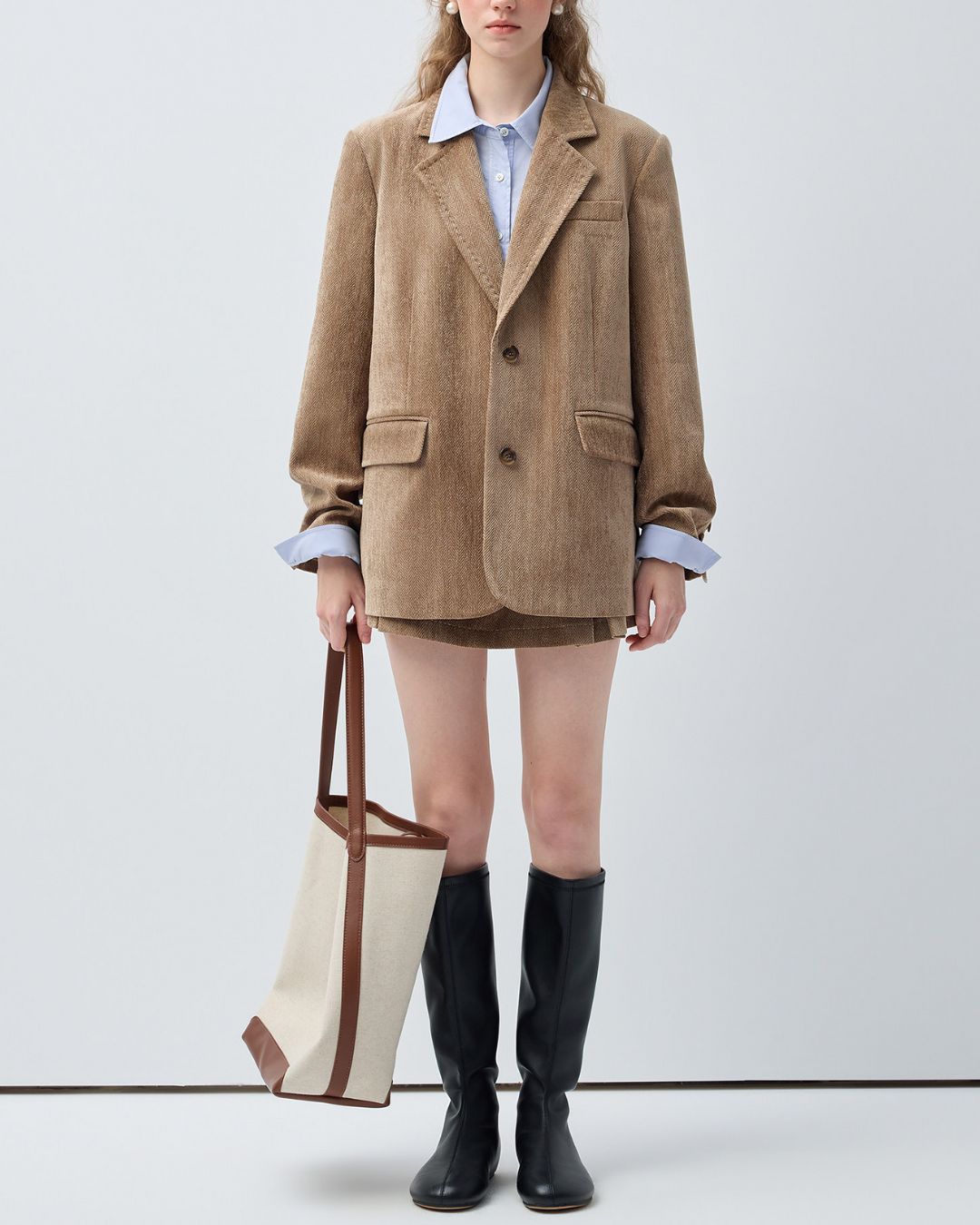 Herringbone Tailored Jacket ＆ Shorts　JK085