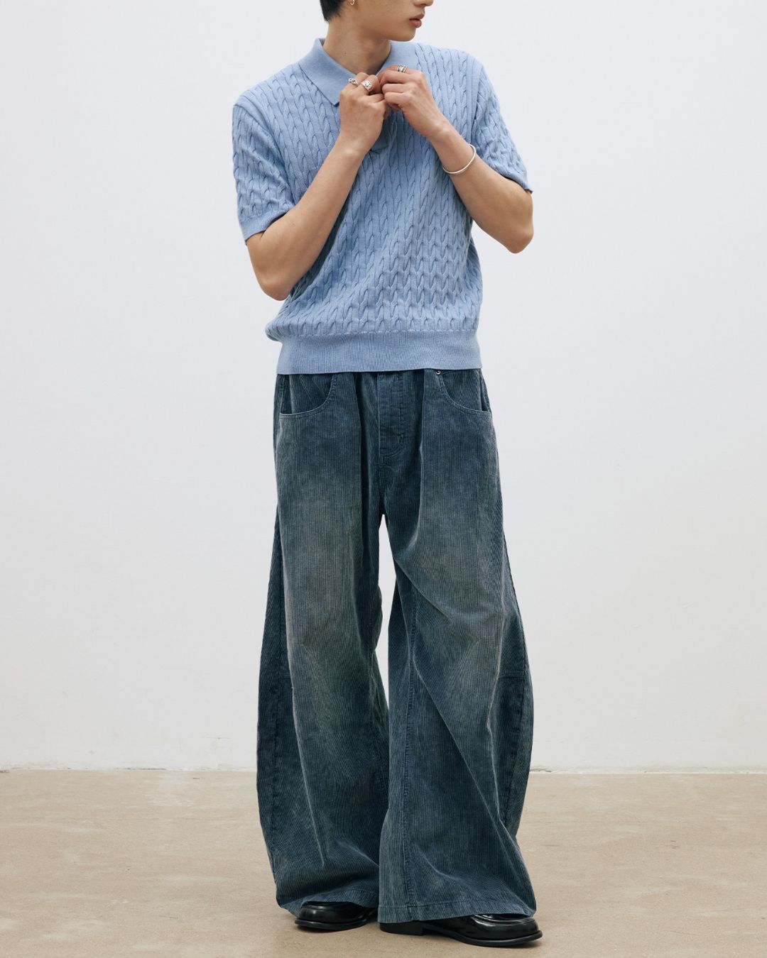 Washed Corduroy Curve Pants　PT044