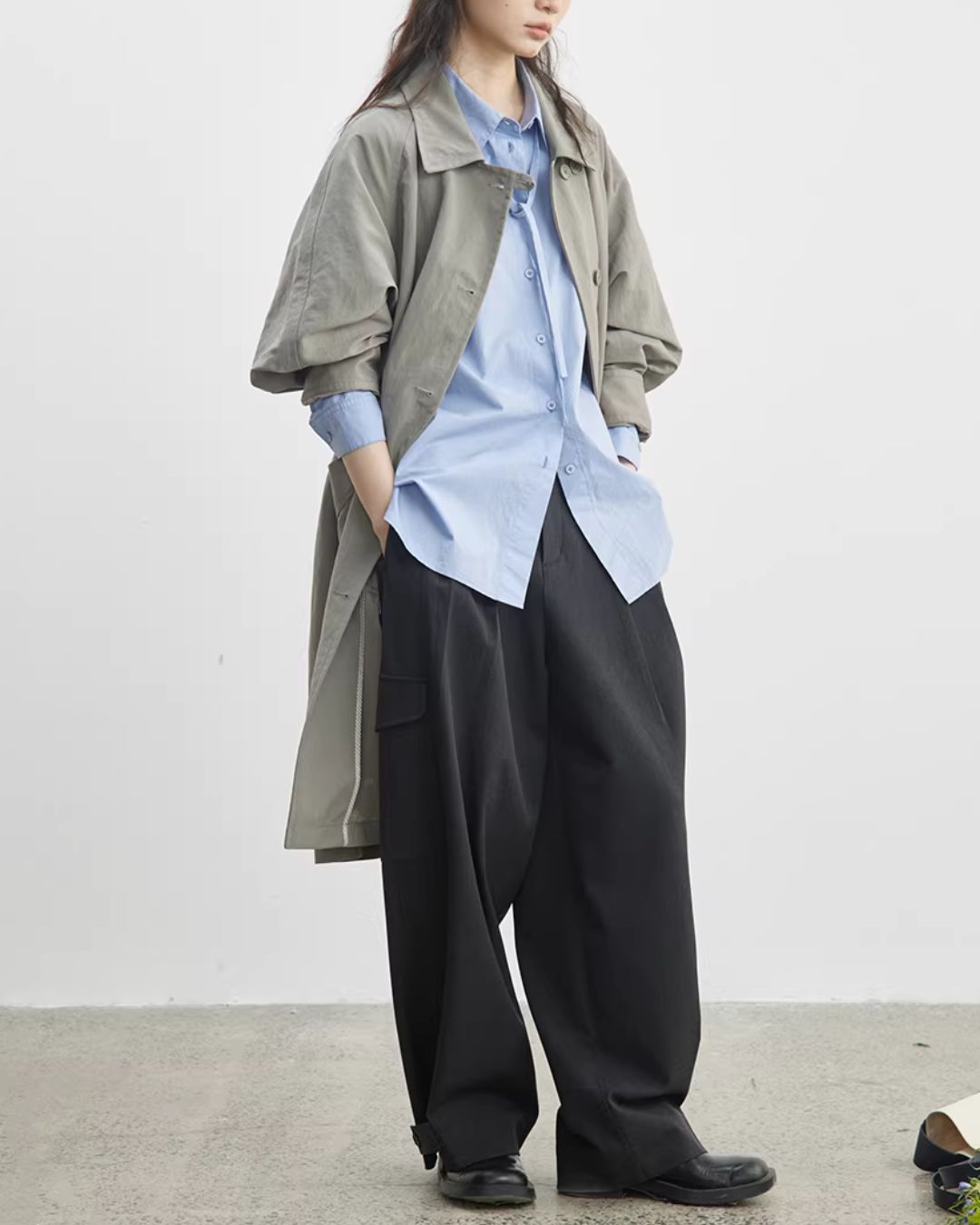 Side-button Single Trench Coat　CT034