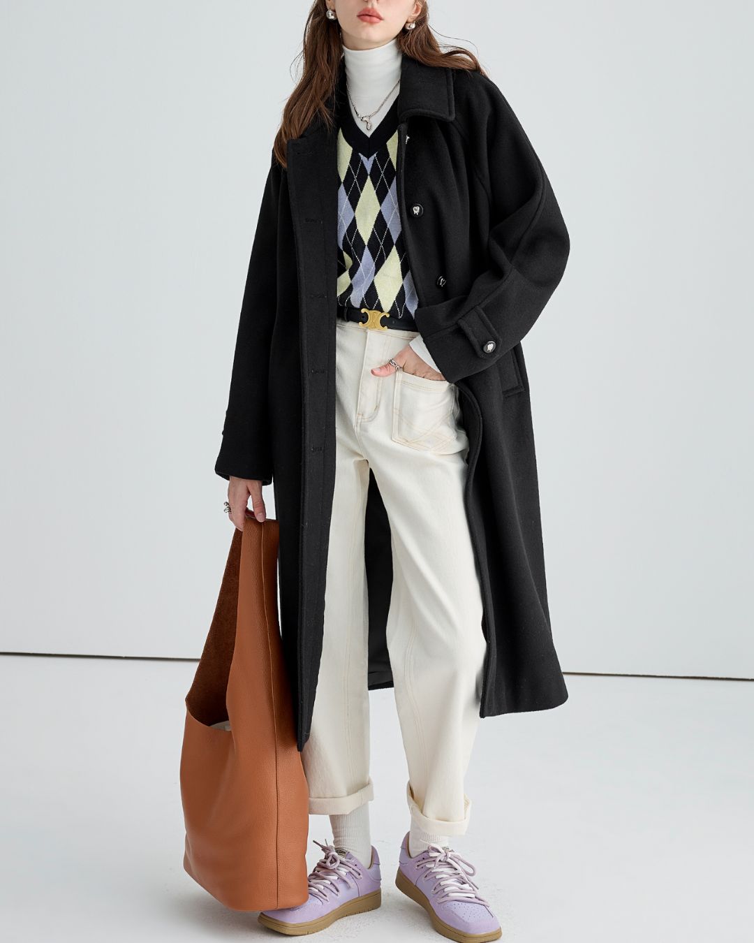 Brushed Bal Collar Coat　CT012