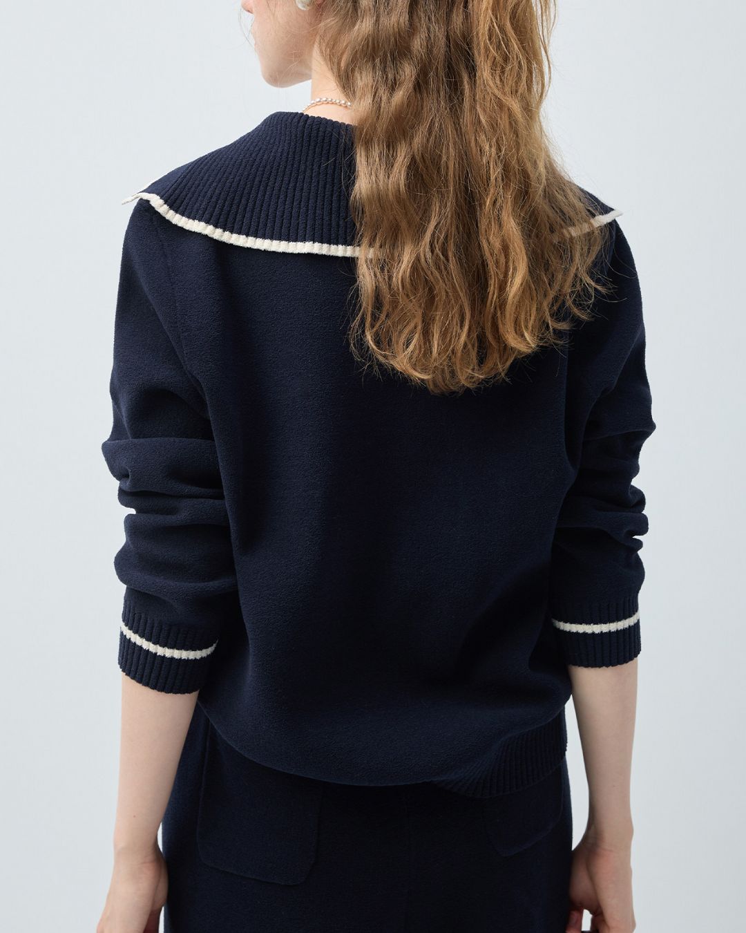 Contrast Color Boucle Knit　KN101