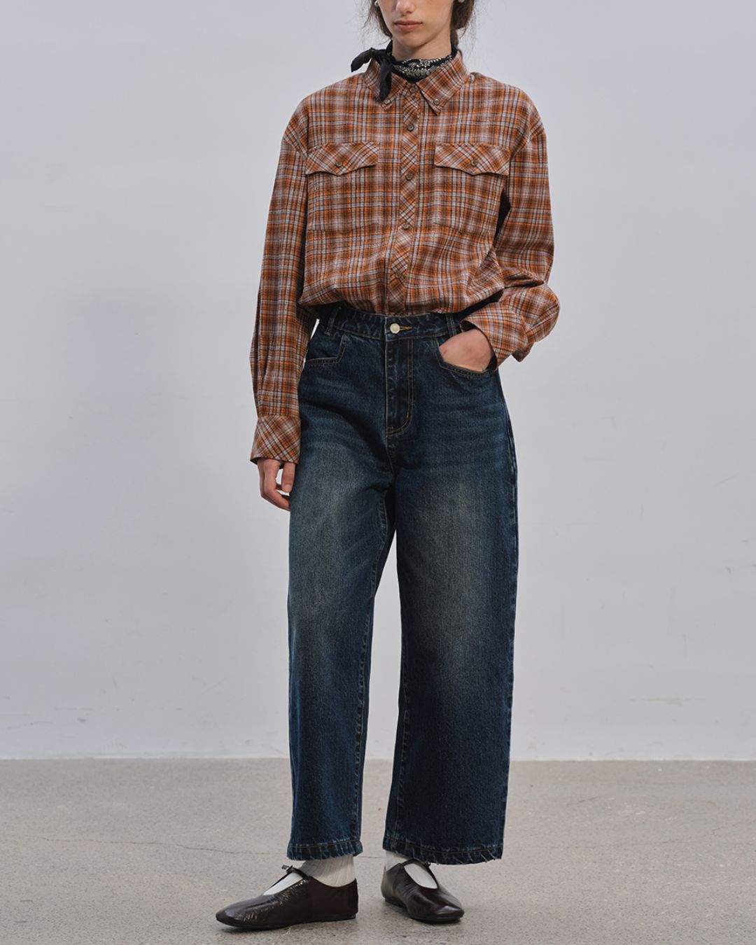 Curved Ankle Denim Pants　DP005