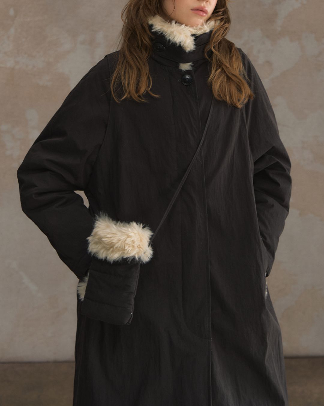 Fur Detail Long Down Coat　CT024