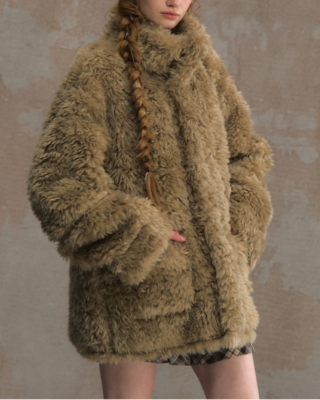 Reversible Mouton Fur Coat　CT025