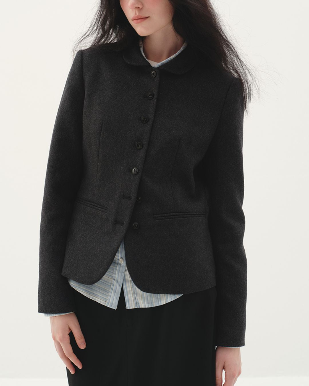 Round Collar Classic Jacket　JK004
