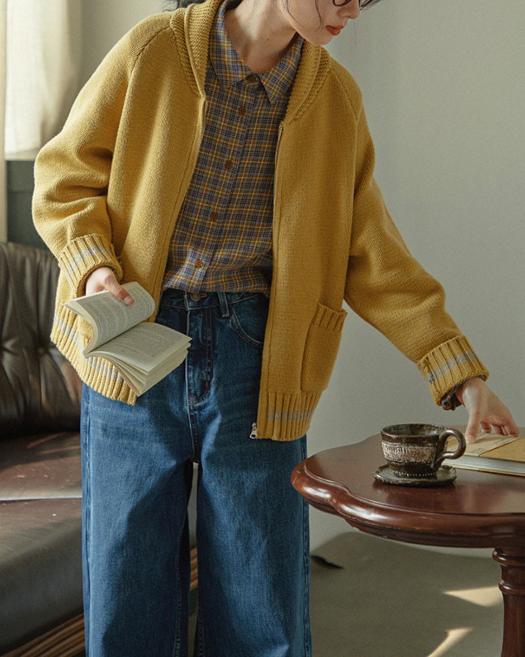 Check Retro Shirt　LS059