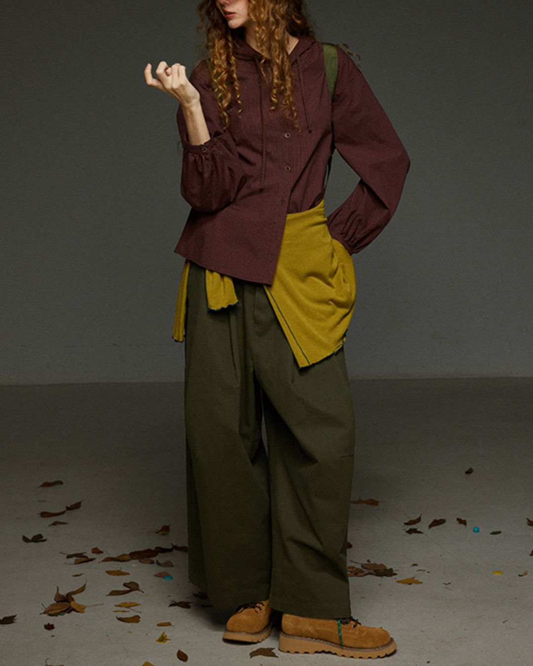 Hooded Checked Shirt　LS031