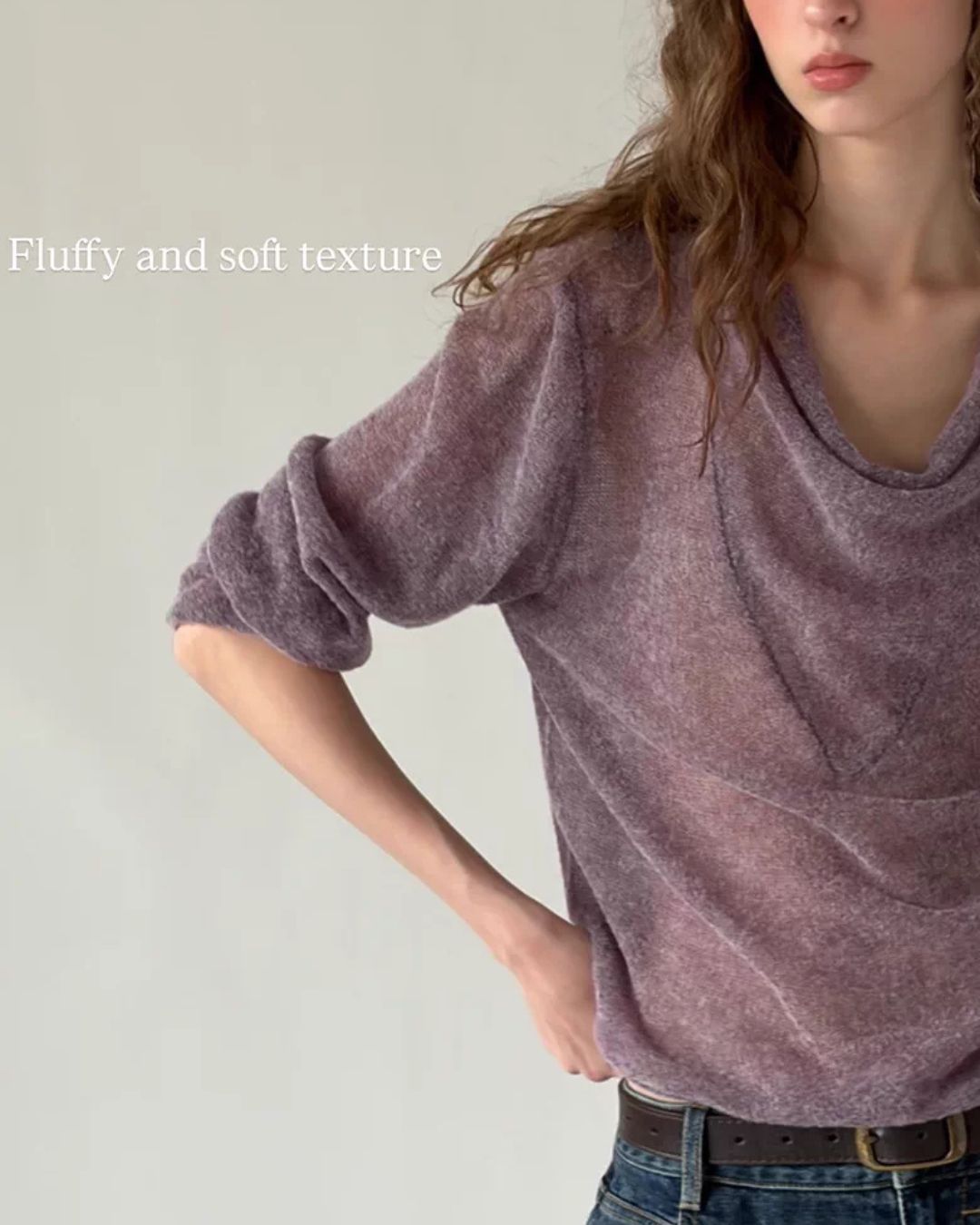 Drape Neck Relaxed Knit　KN117
