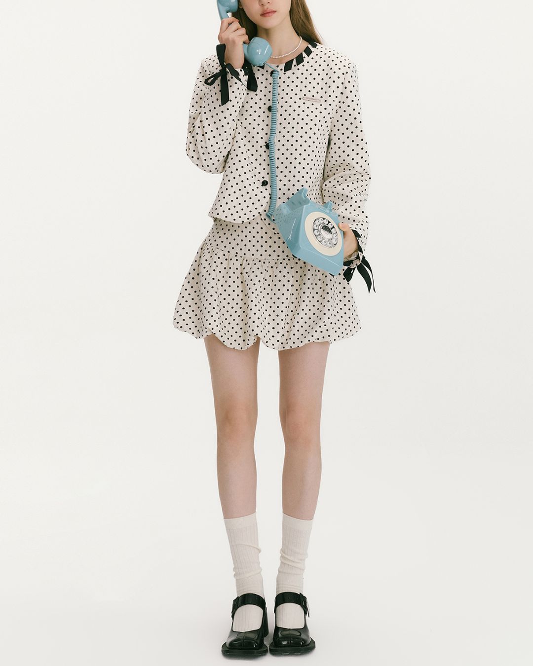 Polka Dot Balloon Mini Skirt　SK005