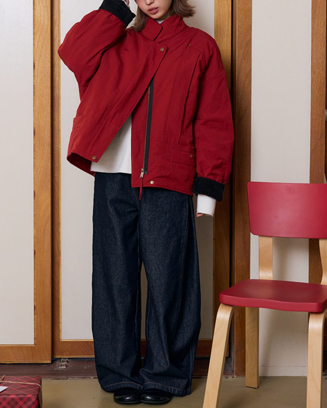 Wide-leg Twist Denim Pants　DP013