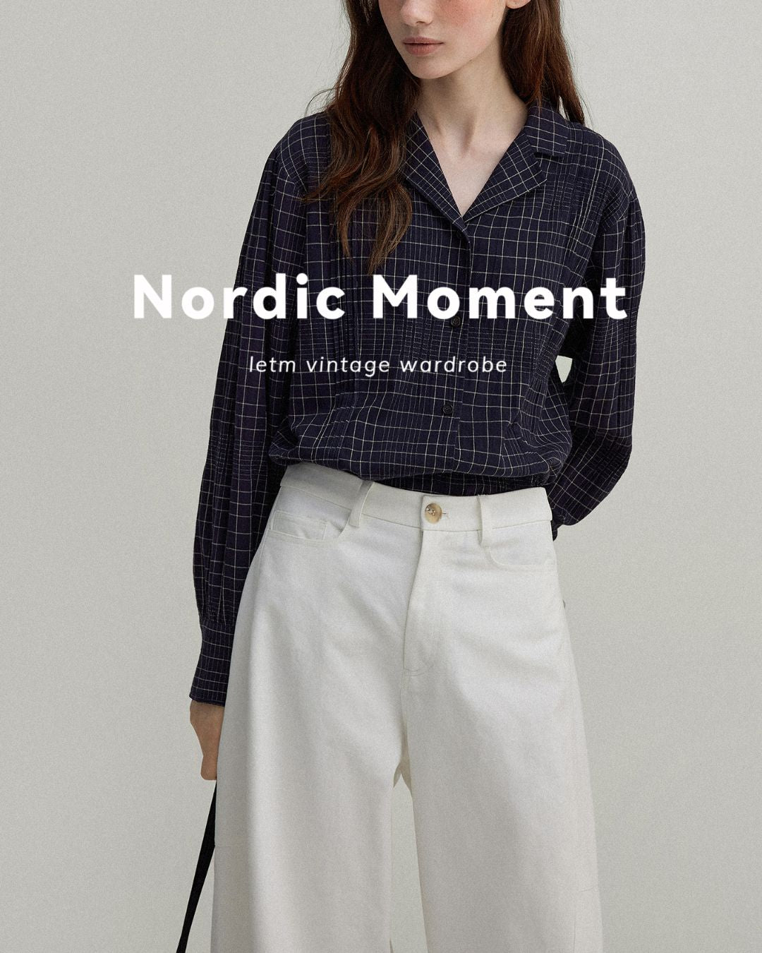 Open Collar Long Sleeve Shirt　LS012