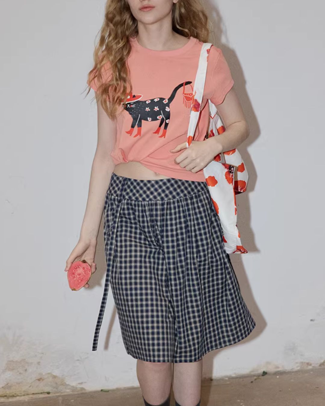 Black Cat Short Sleeve T-Shirt　ST005