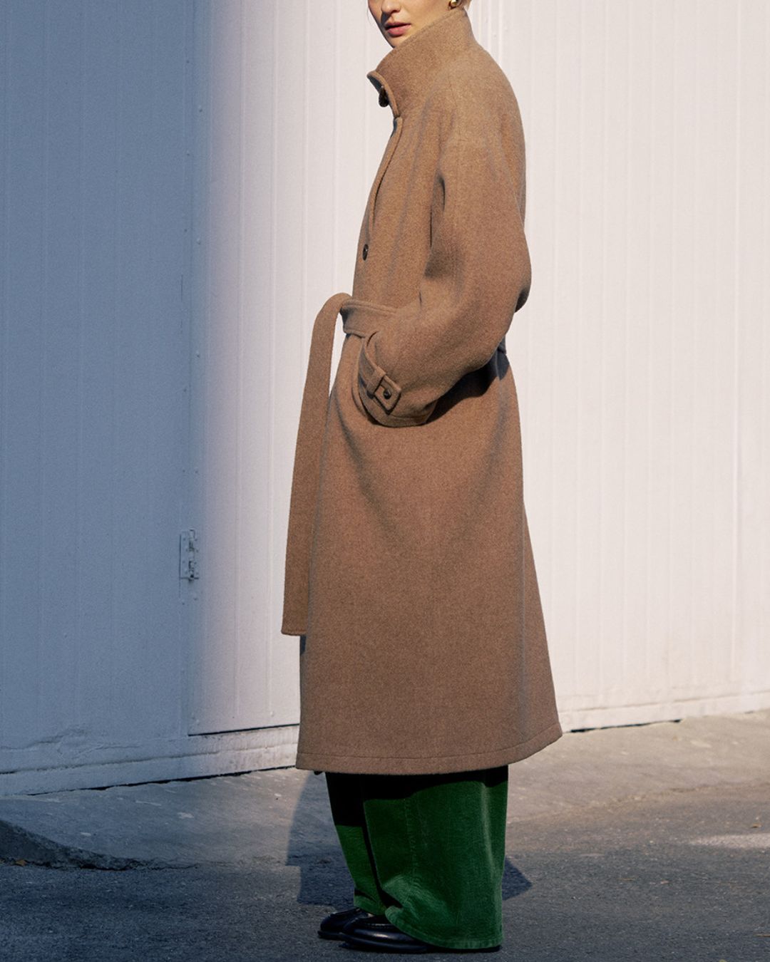 Stand-collar Wool Long Coat　CT029