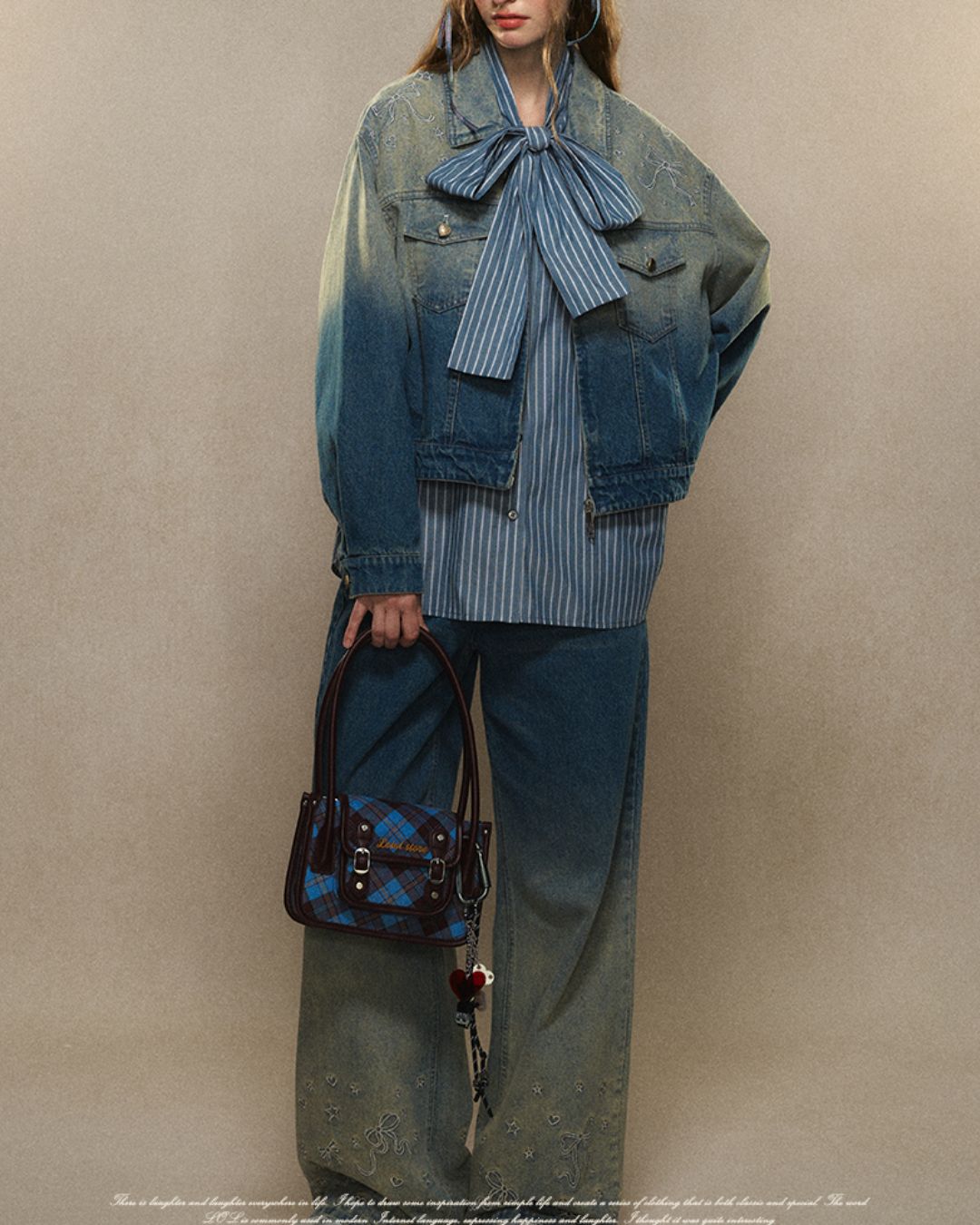 Bowtie Striped Shirt　LS019