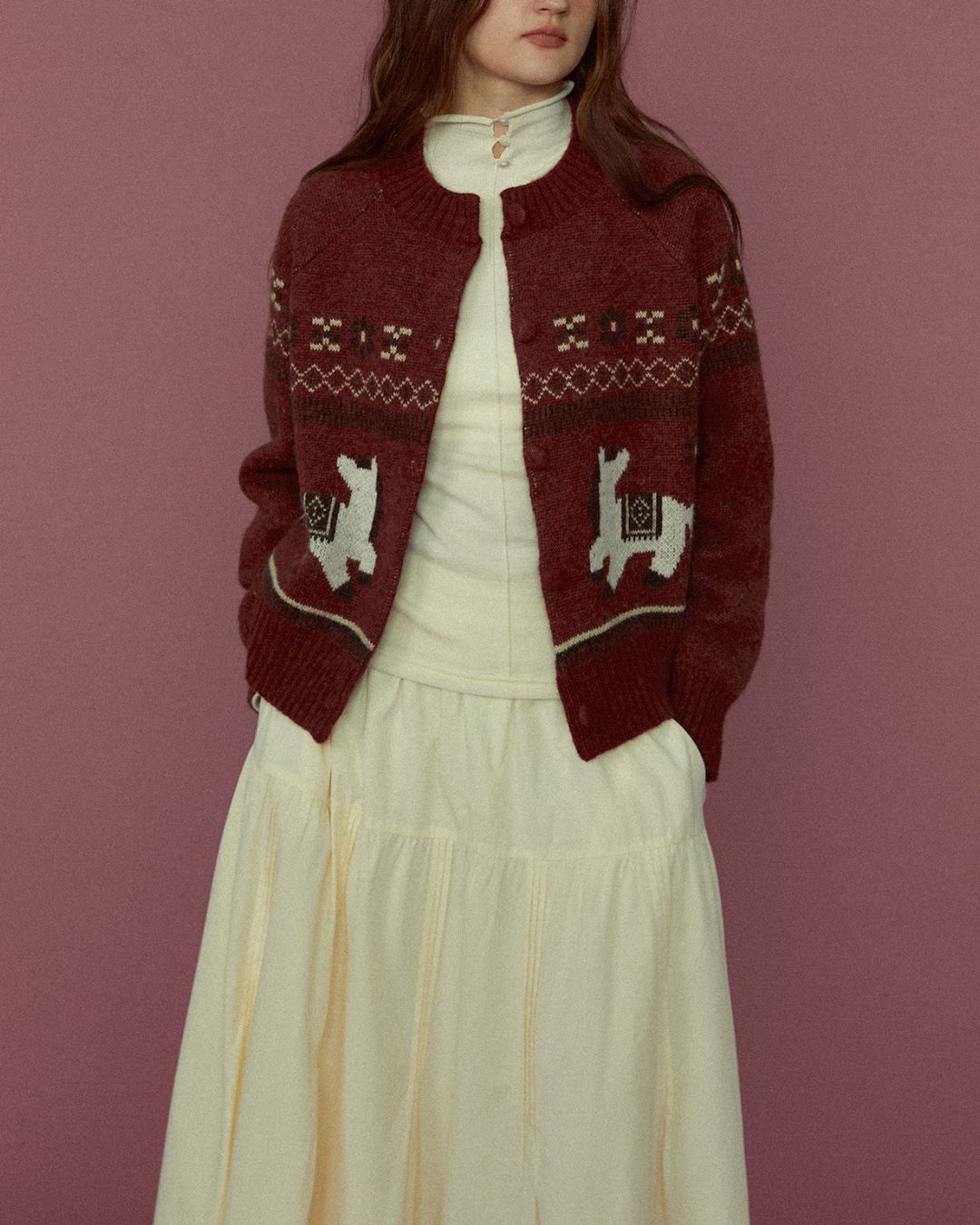 Wool Slim Fit High Neck Knit　KN094