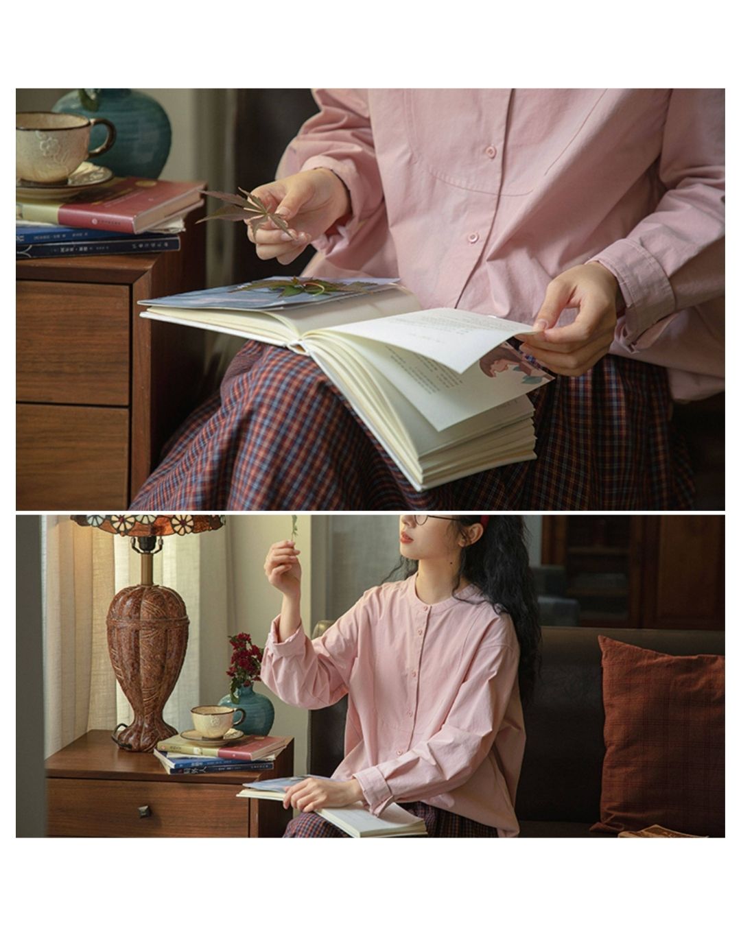 Band Collar Loose Shirt　LS057