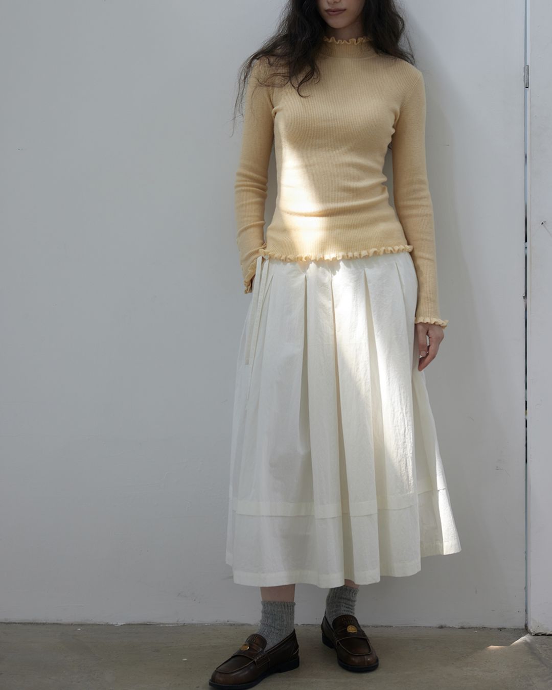 Frill High Neck Knit　KN017