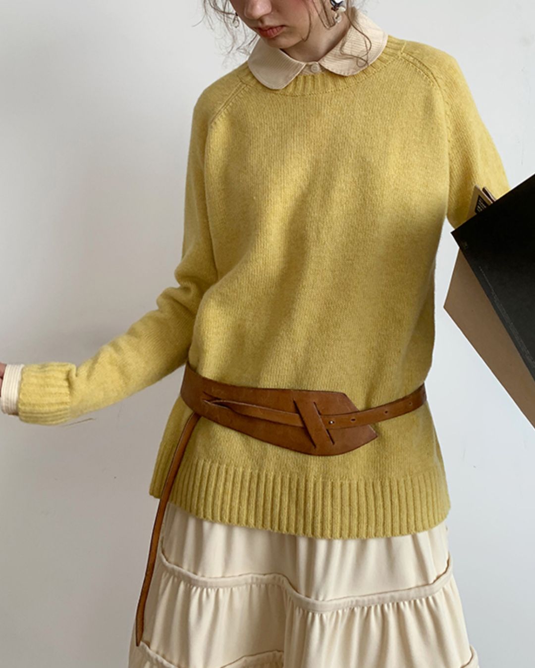 Basic Round Neck Sweater　KN003