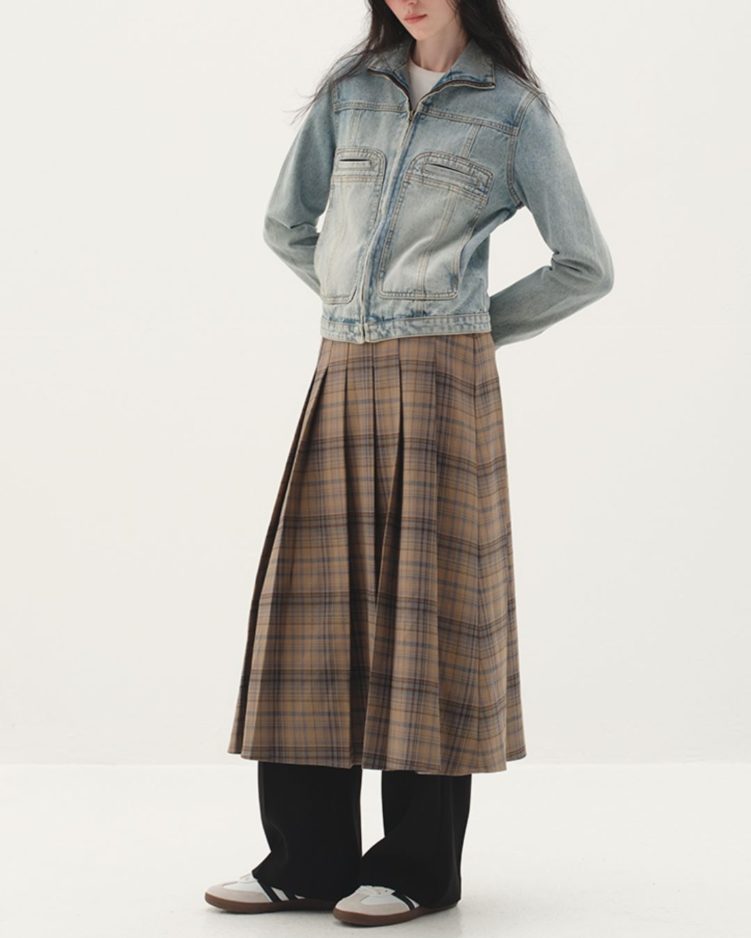 Washed Retro Denim Jacket　JK003