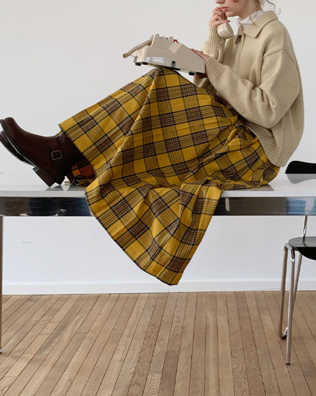 Retro Button Knit Cardigan　KN004