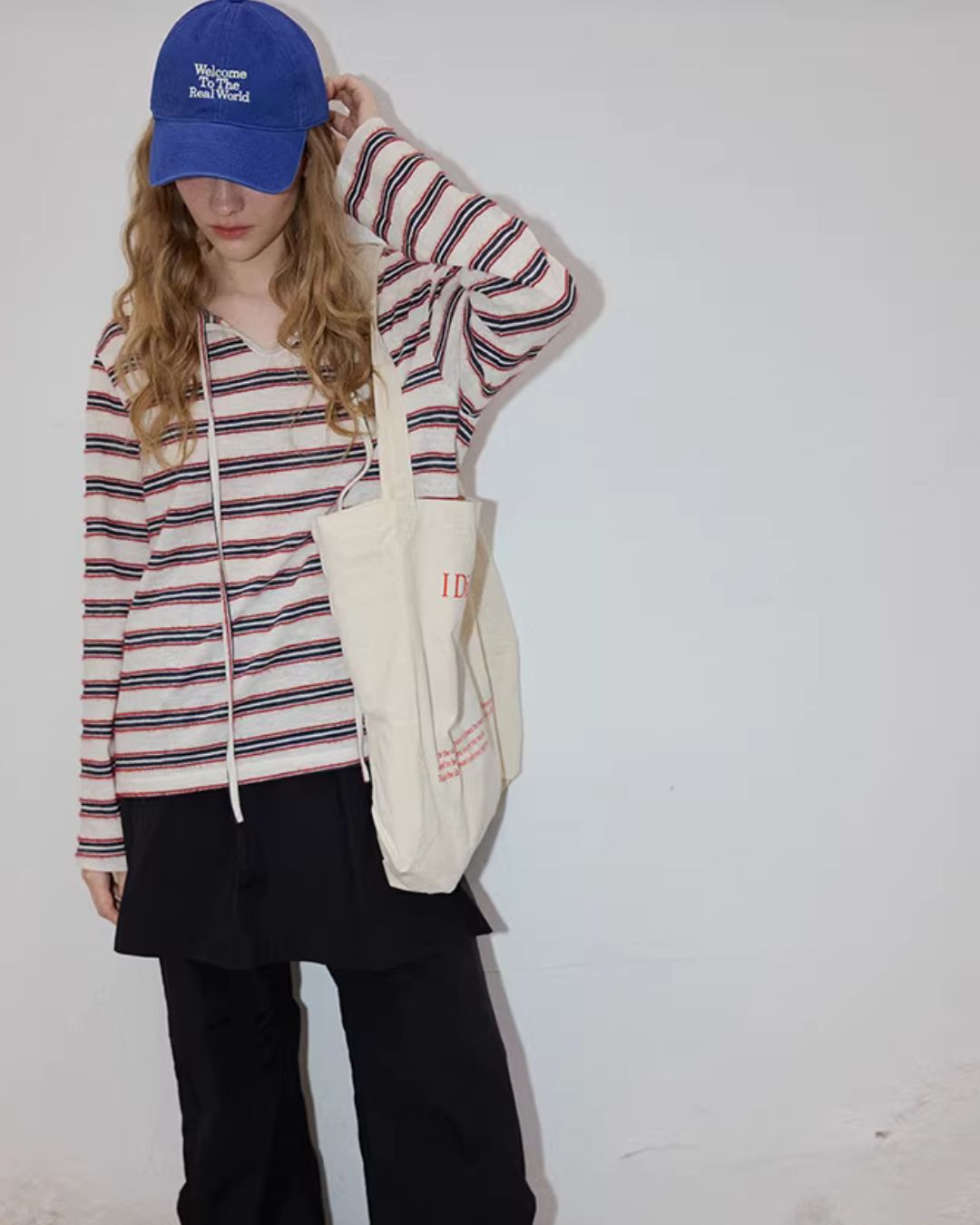 Multi-border Drawstring T-shirt　LT029