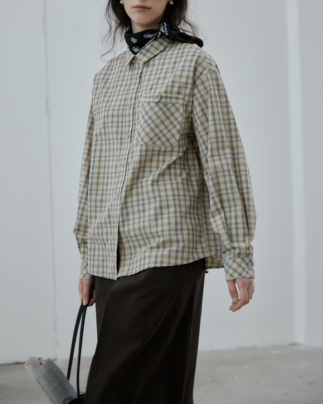 Retro Check Pocket Shirt　LS017