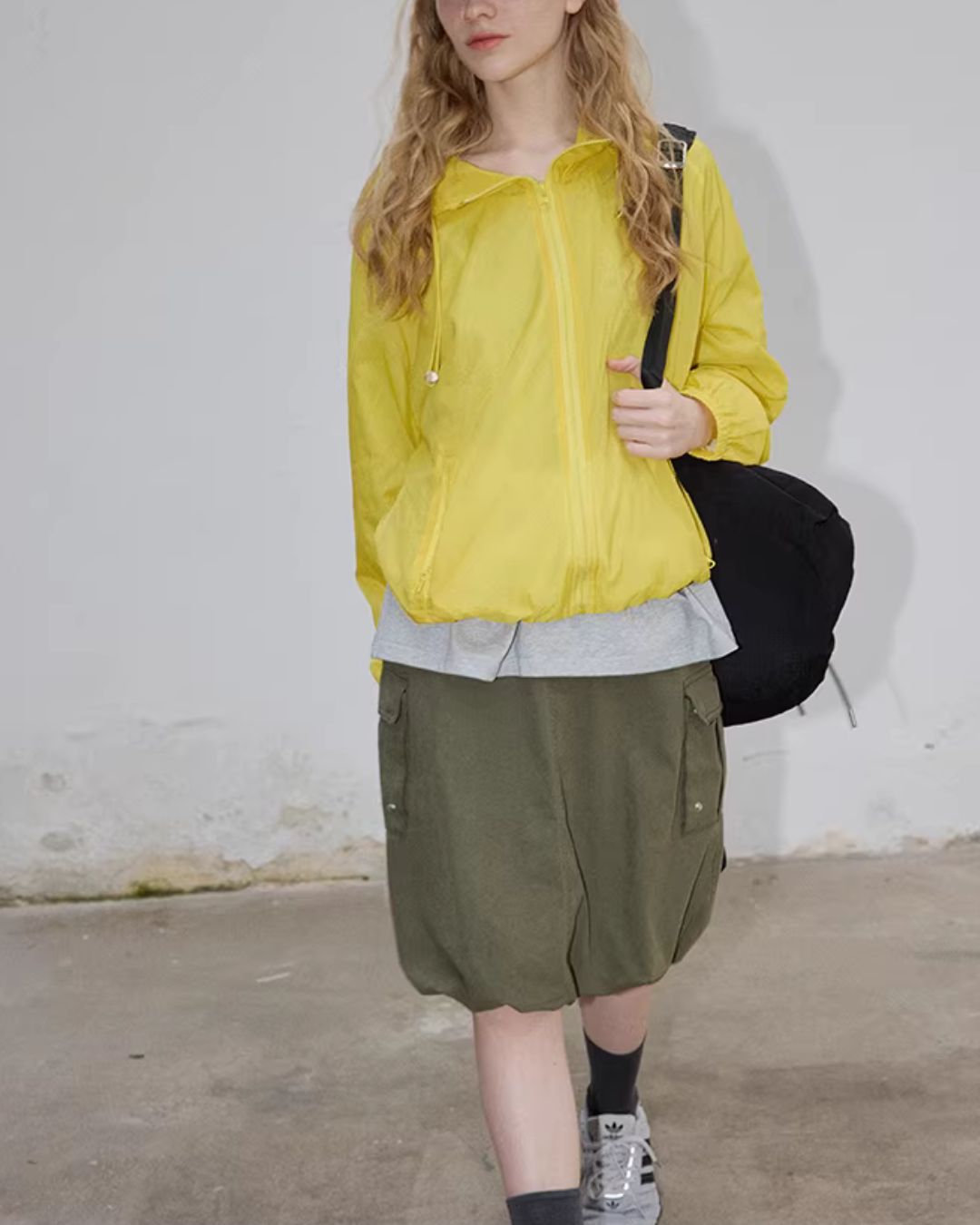 Nylon Short Hooded Jacket　JK092