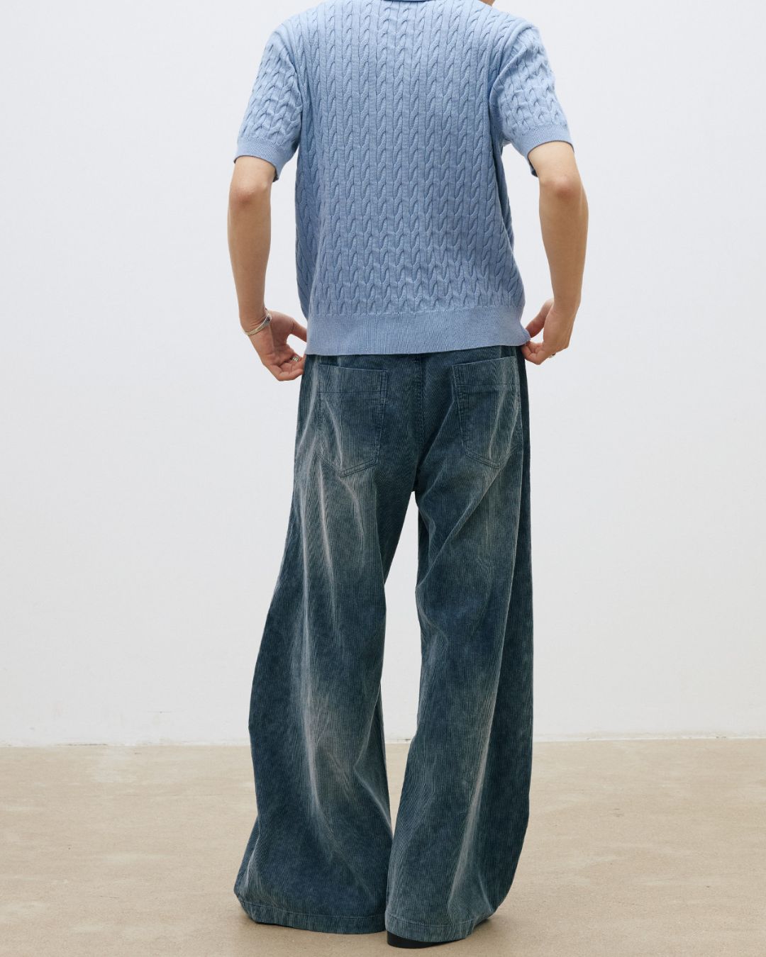 Washed Corduroy Curve Pants　PT044