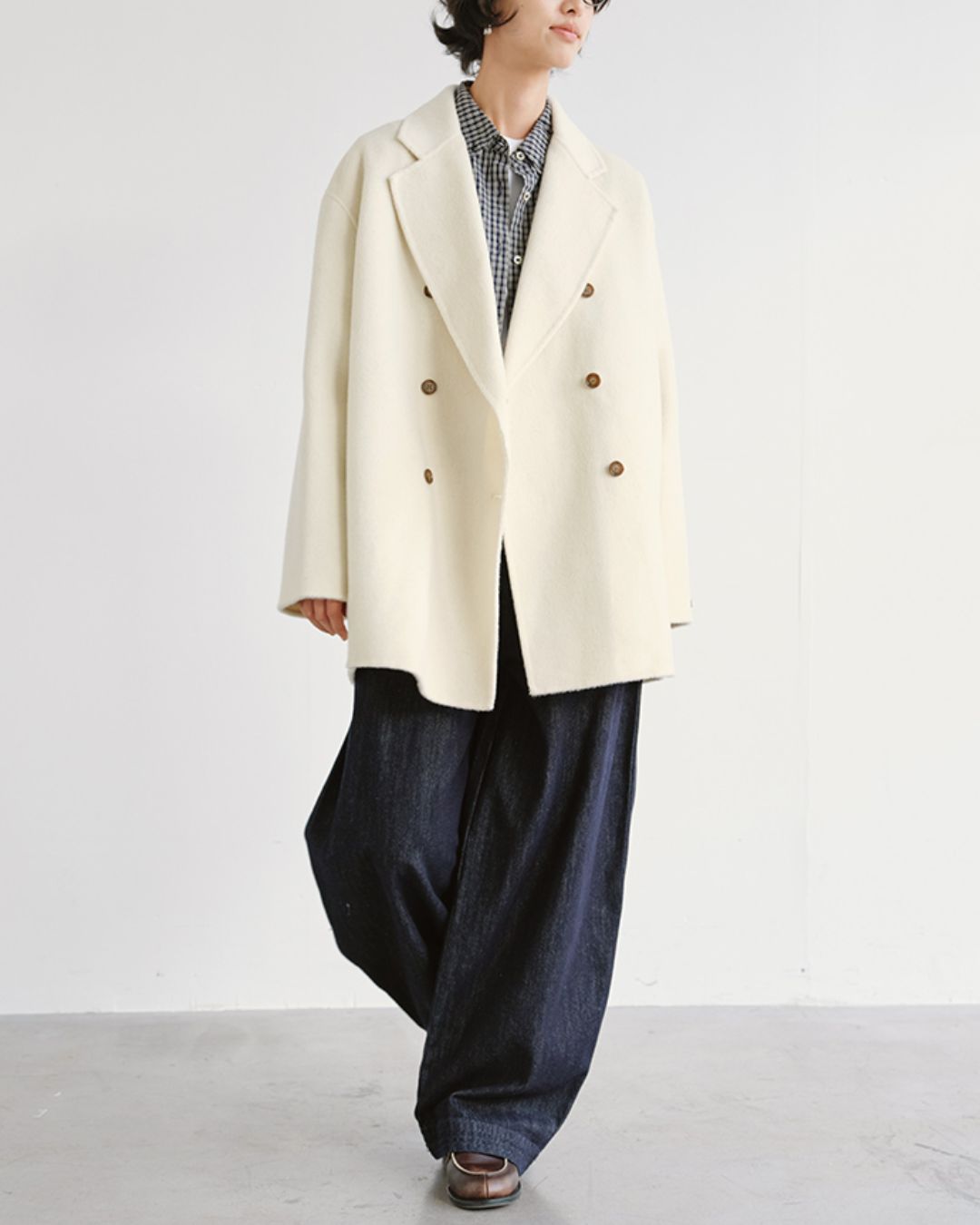 Woolly Double-breasted Coat　CT003