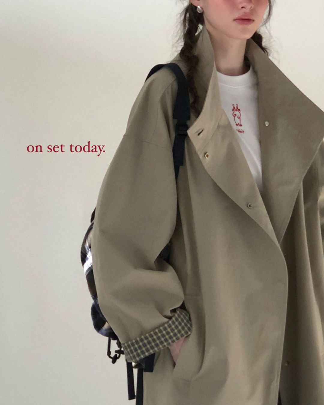 Stand Collar Mid-length Jacket　JK017