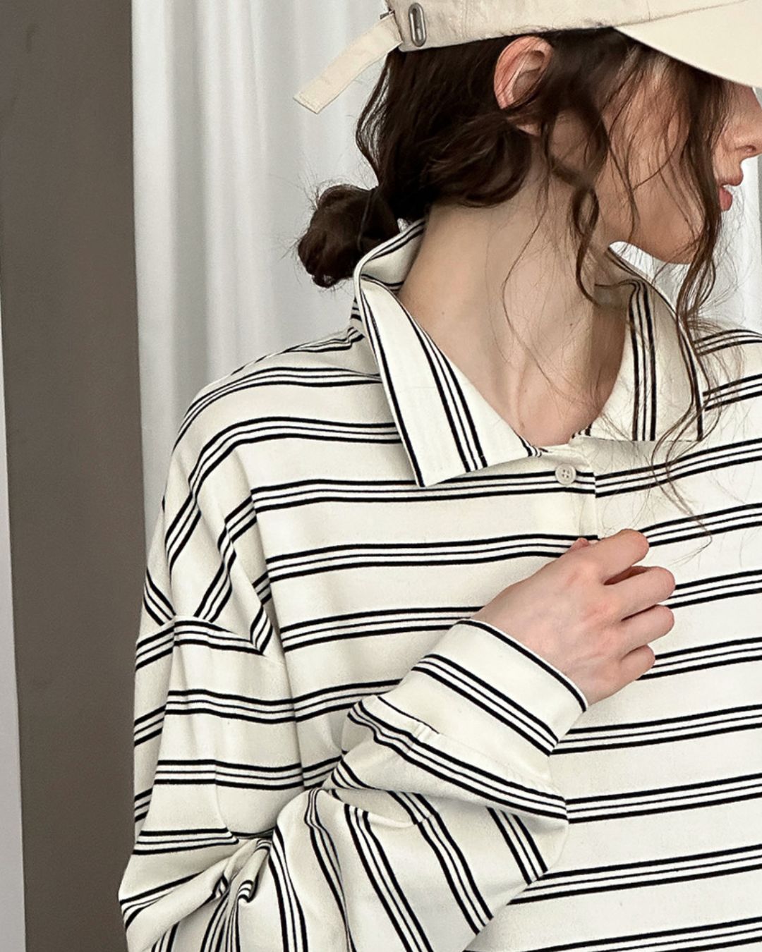 Border L/S Polo Shirt　PS001