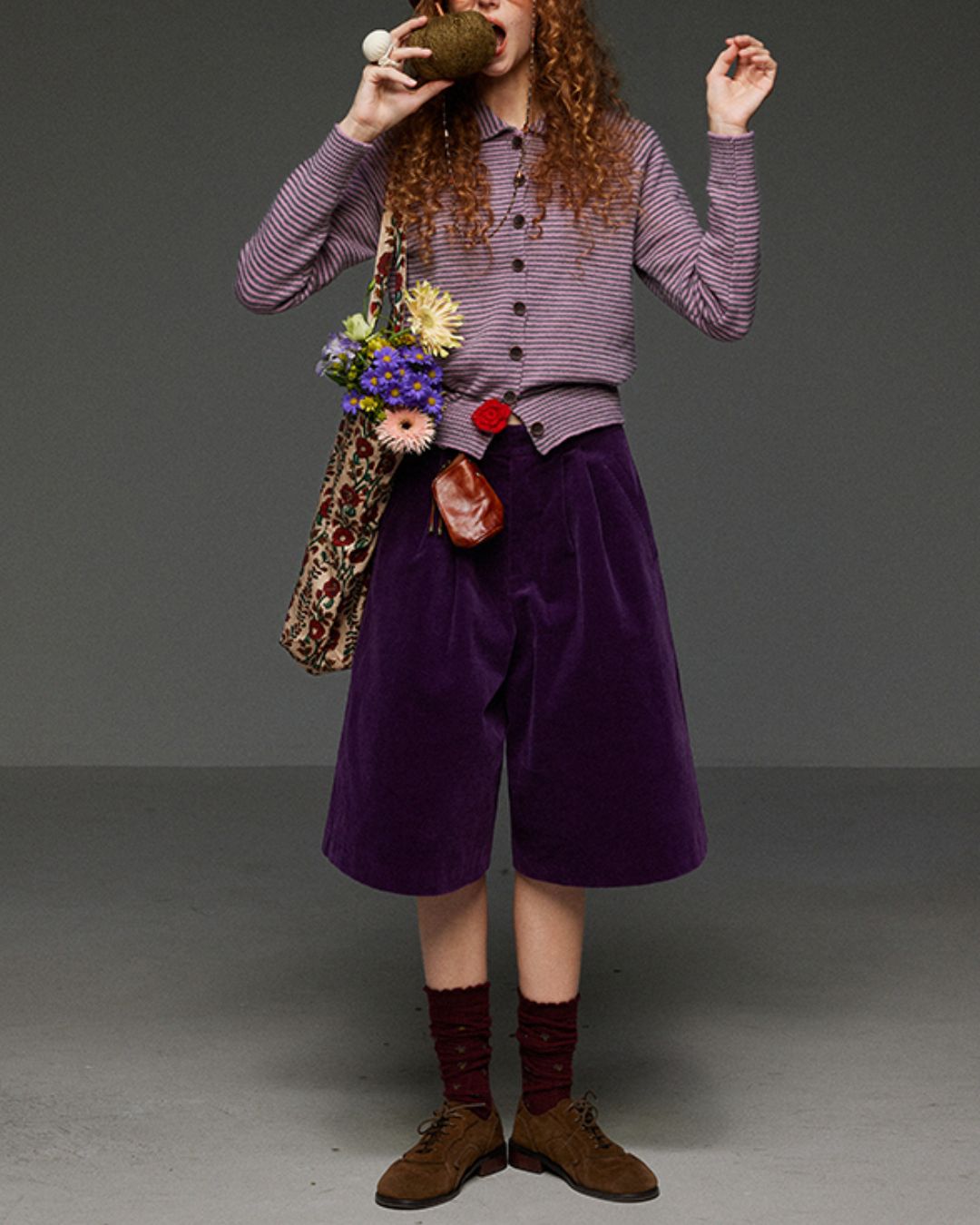 Retro Border Knit Cardigan　KN036