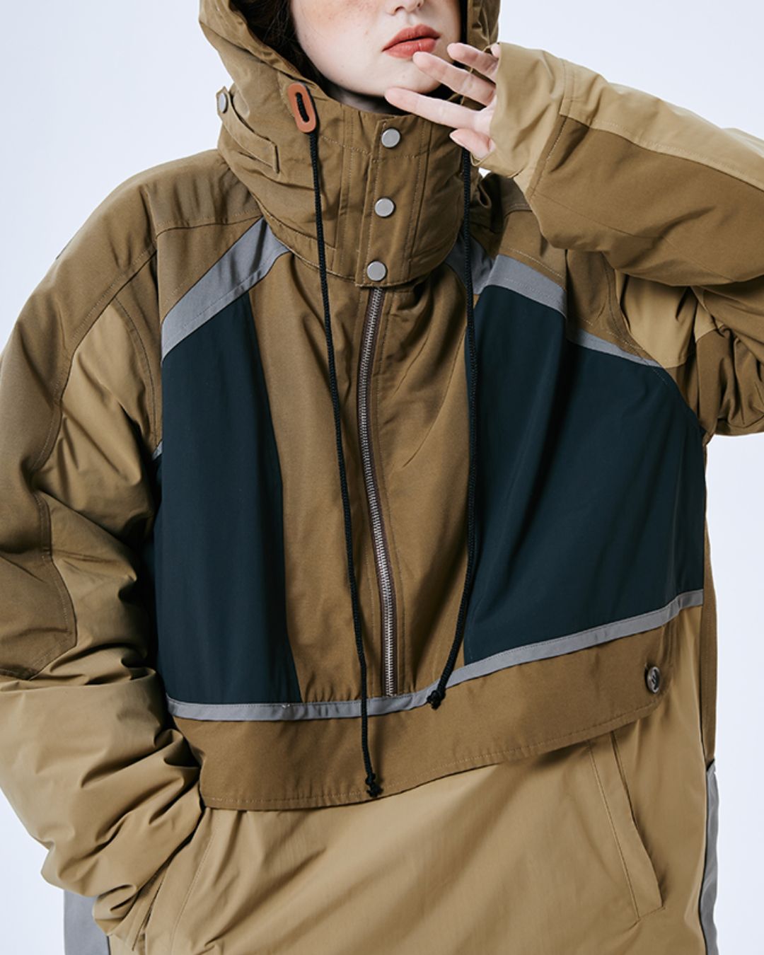 Half-zip Padded Pullover Jacket　JK074